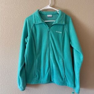 Columbia Turquoise Full-Zip Fleece Jacket